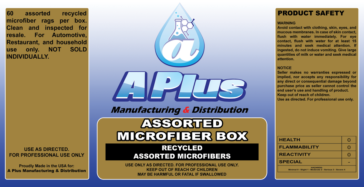 Microfiber Shop Rags 60/box