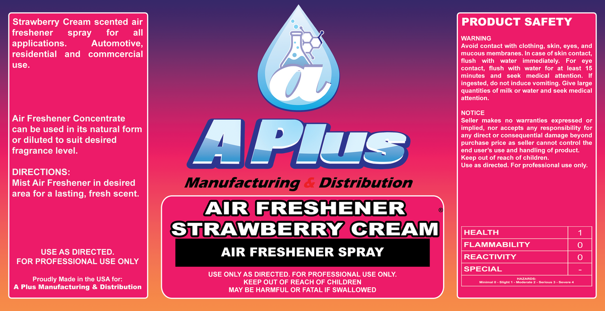 STRAWBERRY CREAM AIR FRESHENER CONCENTRATE.