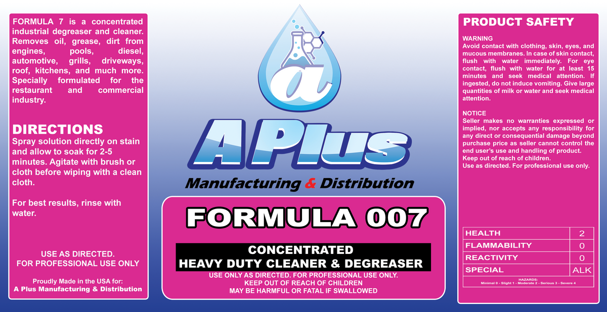 FORMULA 007 DEGREASER