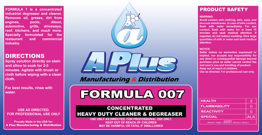 FORMULA 007 DEGREASER