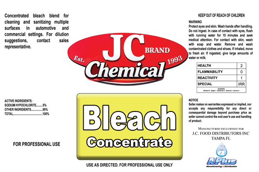 JC FOOD BLEACH 5% CASE OF 4